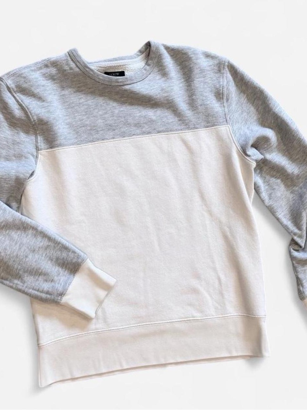 J.Crew Authentic Fleece Men’s M Colorblock Crewneck Sweatshirt